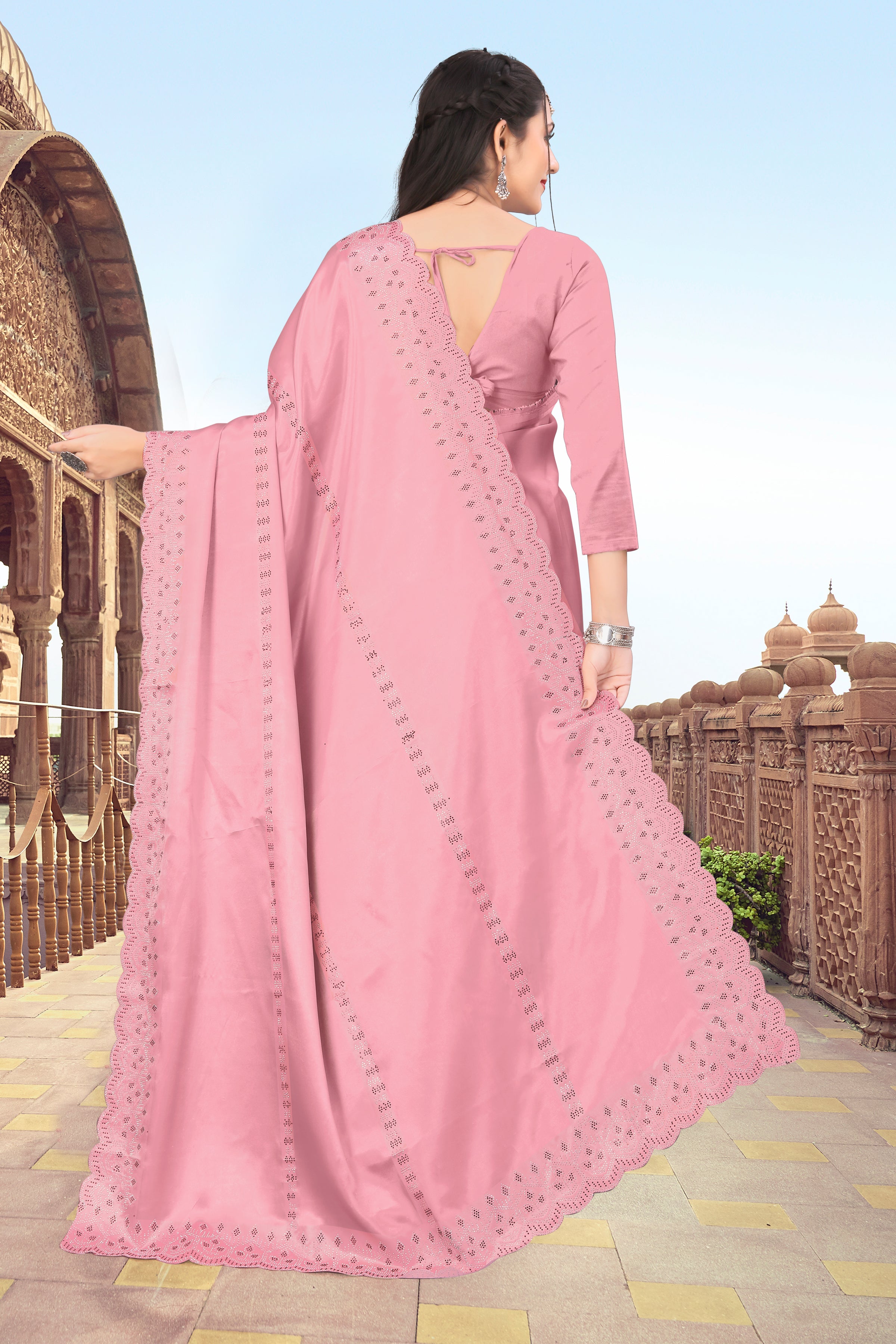 Womens New Latest Bollywood Fancy Party Wear Satin Silk