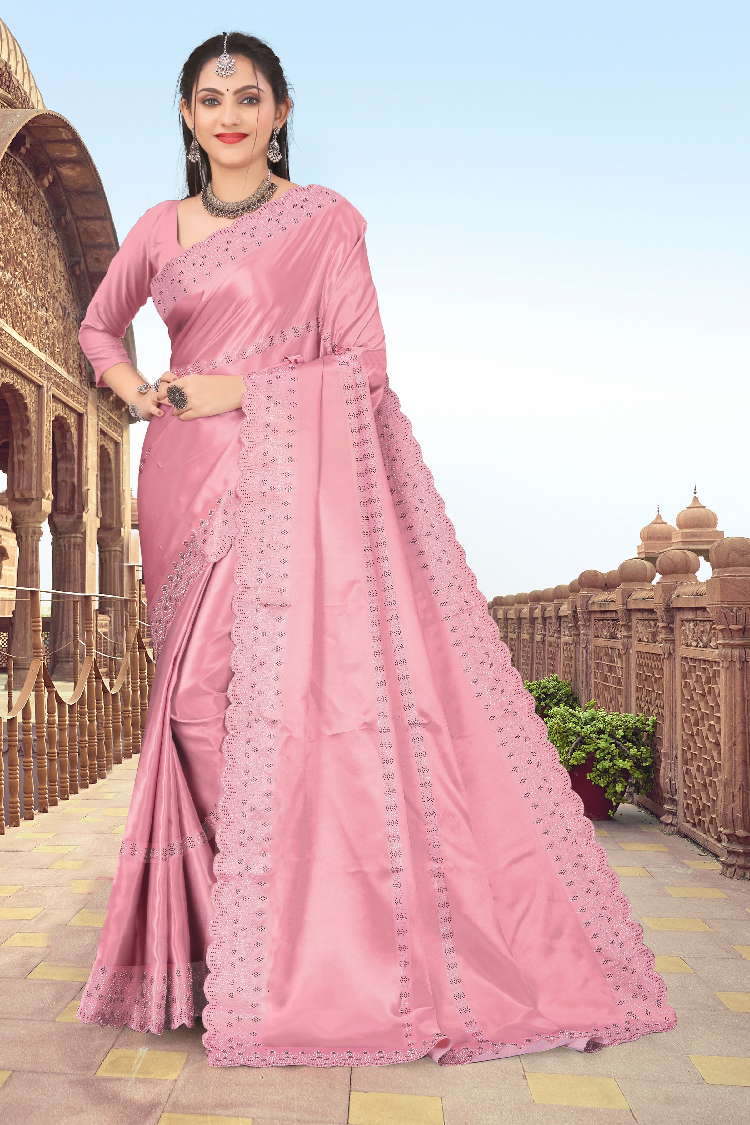 Womens New Latest Bollywood Fancy Party Wear Satin Silk