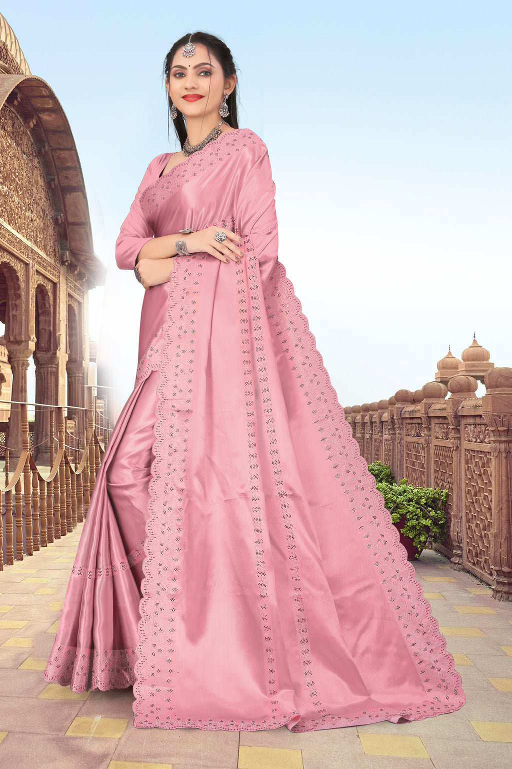 Womens New Latest Bollywood Fancy Party Wear Satin Silk