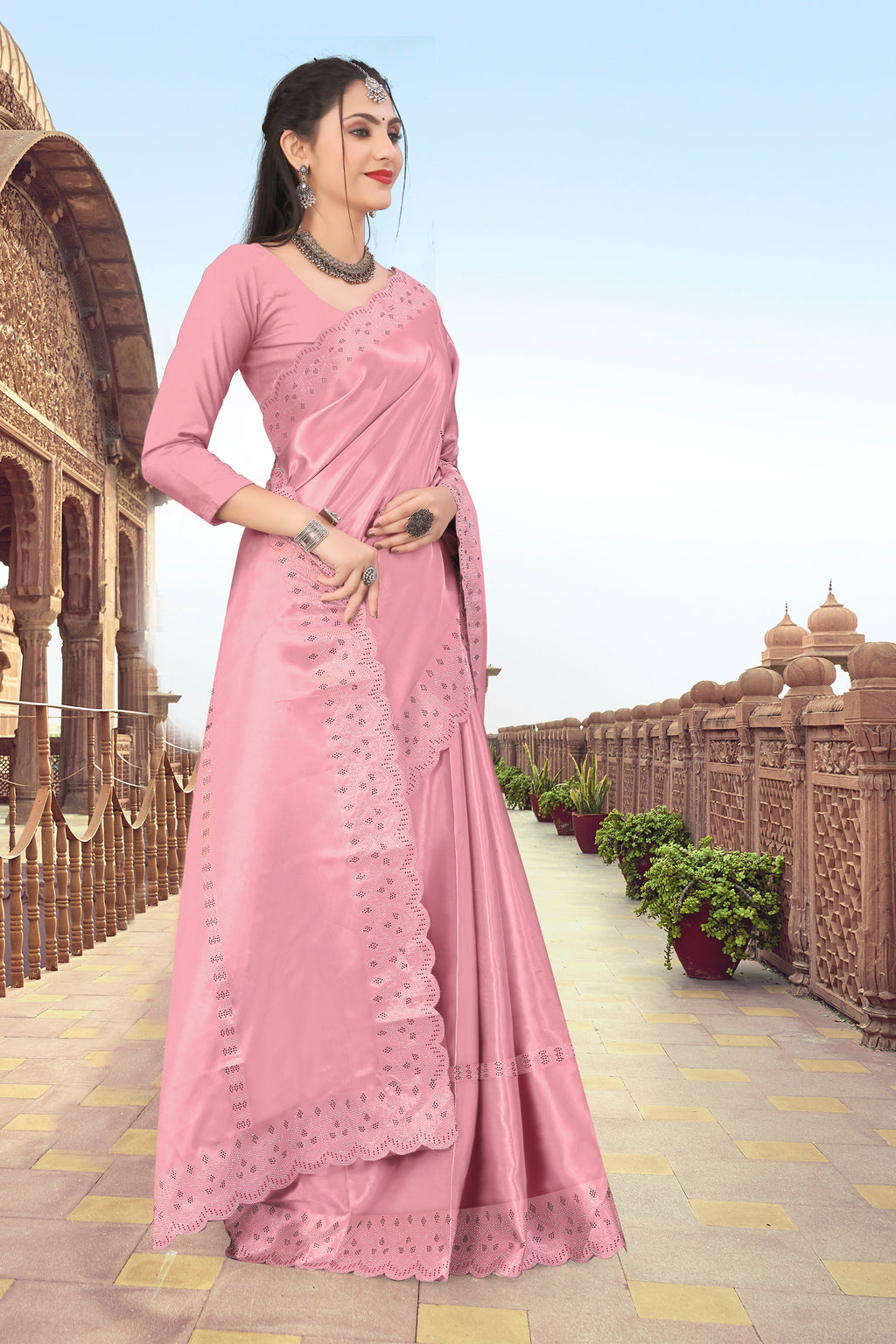 Womens New Latest Bollywood Fancy Party Wear Satin Silk