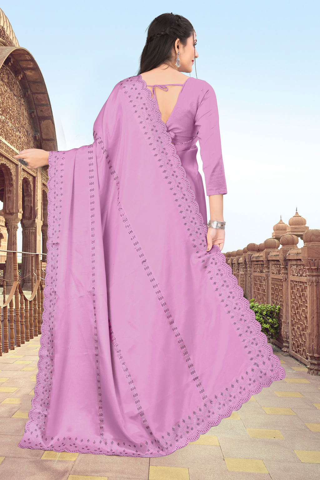 Womens New Latest Bollywood Fancy Party Wear Satin Silk