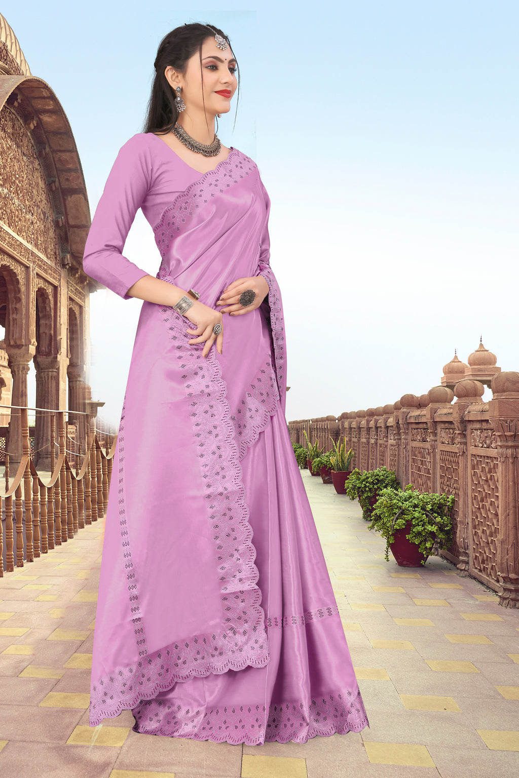 Womens New Latest Bollywood Fancy Party Wear Satin Silk