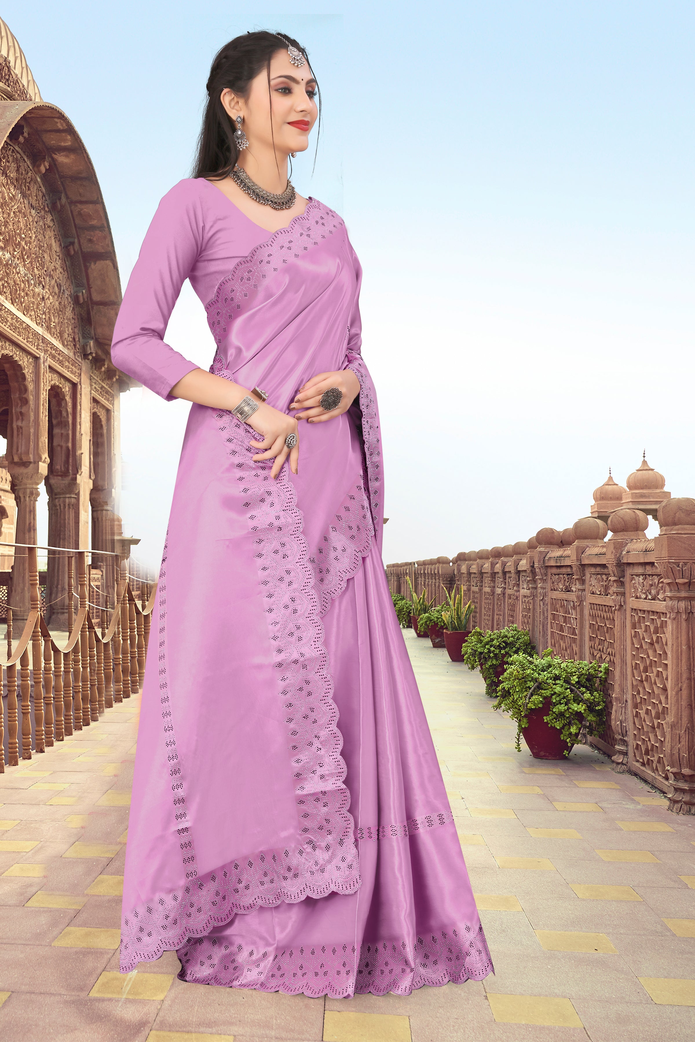 Womens New Latest Bollywood Fancy Party Wear Satin Silk