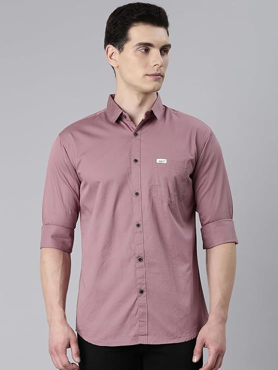 Premium Men's Wrinkle-Resistant Regular Fit Cotton Formal Shirt