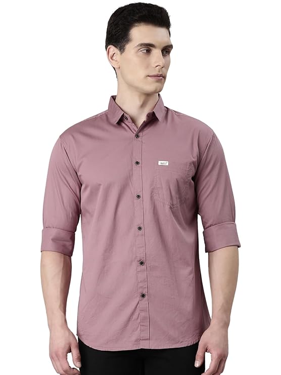 Premium Men's Wrinkle-Resistant Regular Fit Cotton Formal Shirt