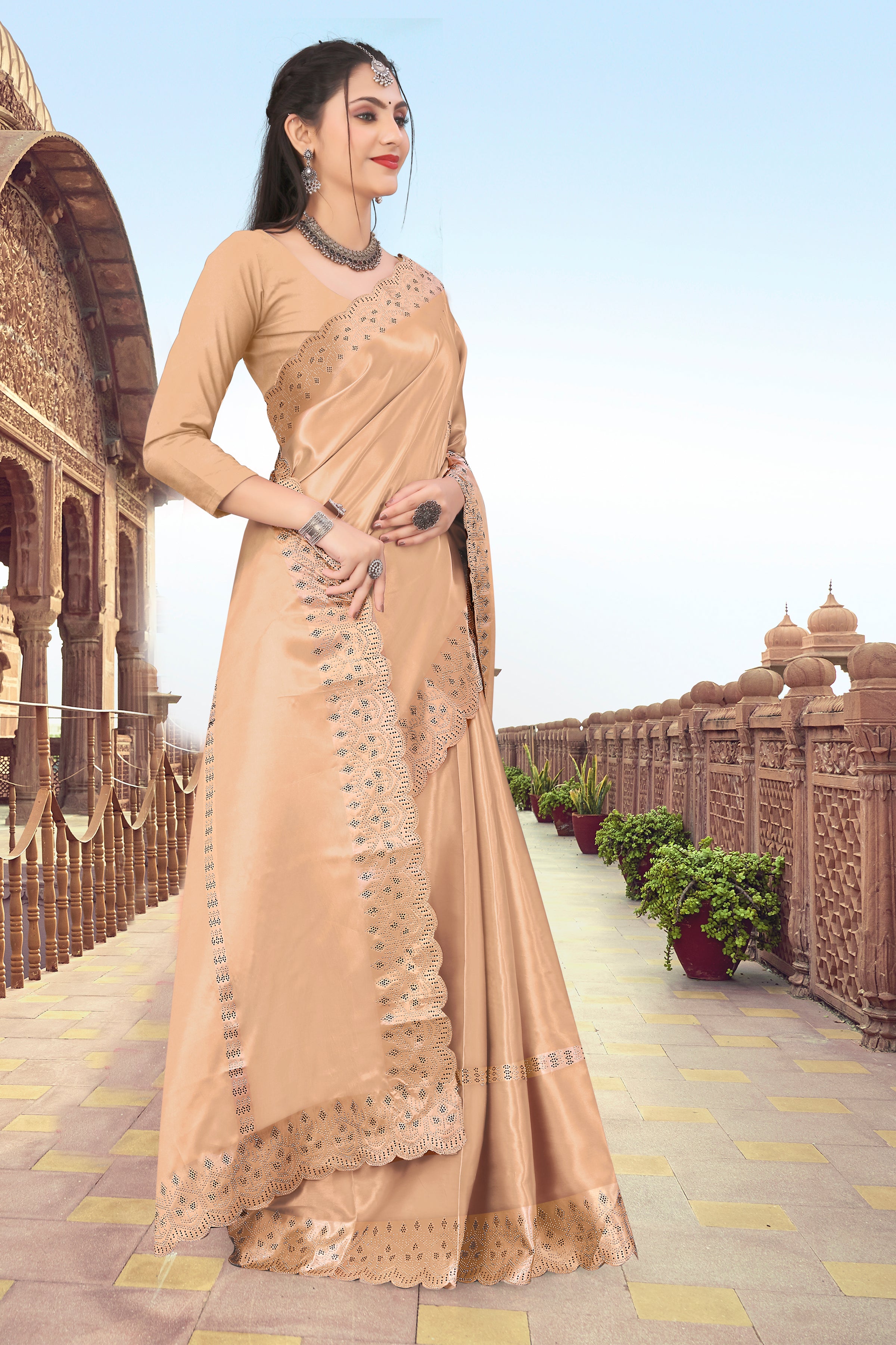 Womens New Latest Bollywood Fancy Party Wear Satin Silk
