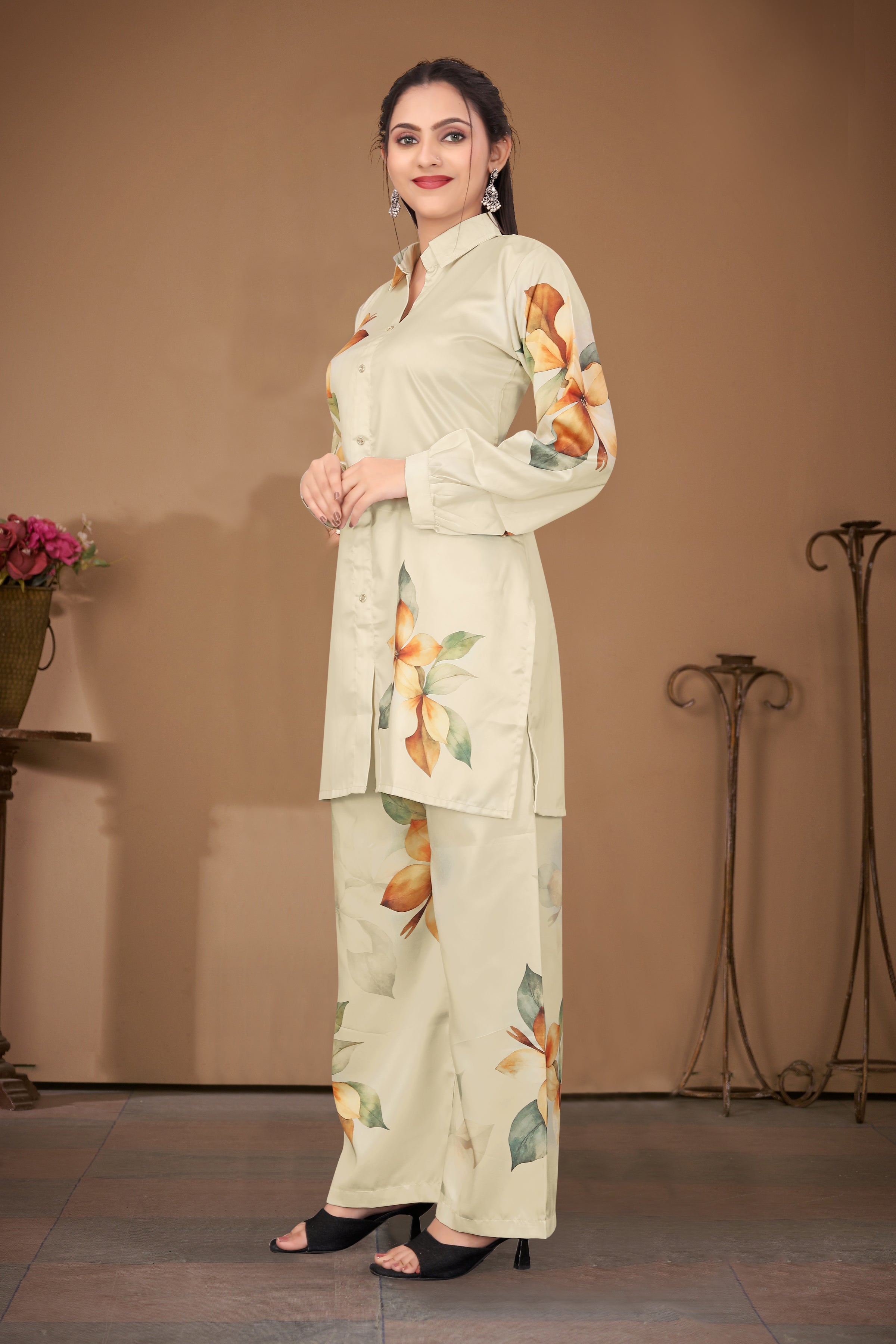 Stylish Co-ord Set for Women – Trendy Summer Travel Outfit | Lightweight 2 Piece for Holiday Look & Puja