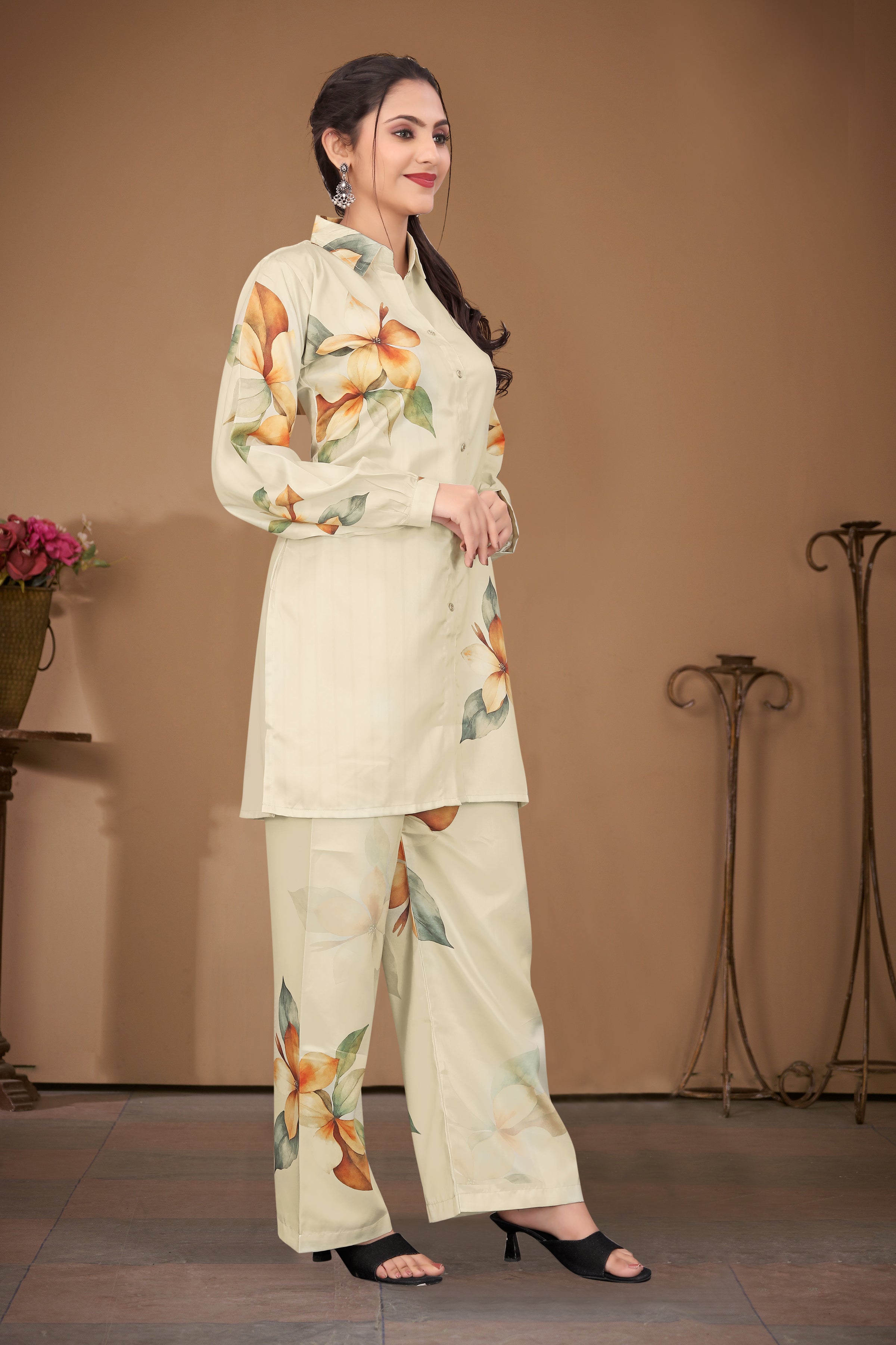 Stylish Co-ord Set for Women – Trendy Summer Travel Outfit | Lightweight 2 Piece for Holiday Look & Puja