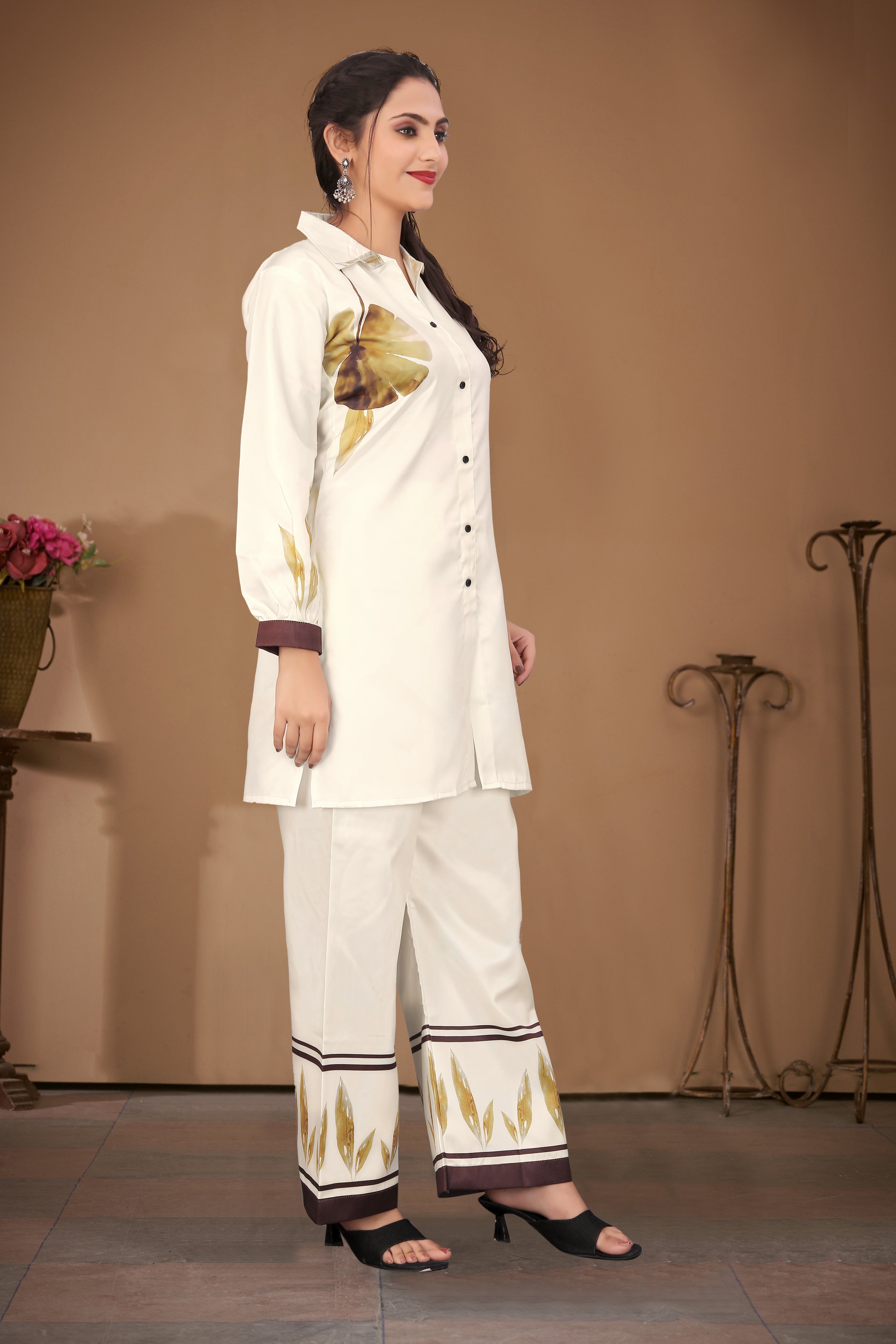 Stylish Co-ord Set for Women – Trendy Summer Travel Outfit | Lightweight 2 Piece for Holiday Look & Puja