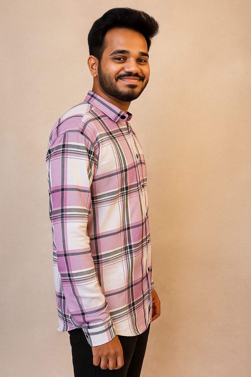 Premium Men's Wrinkle-Resistant Regular Fit Cotton Formal Shirt