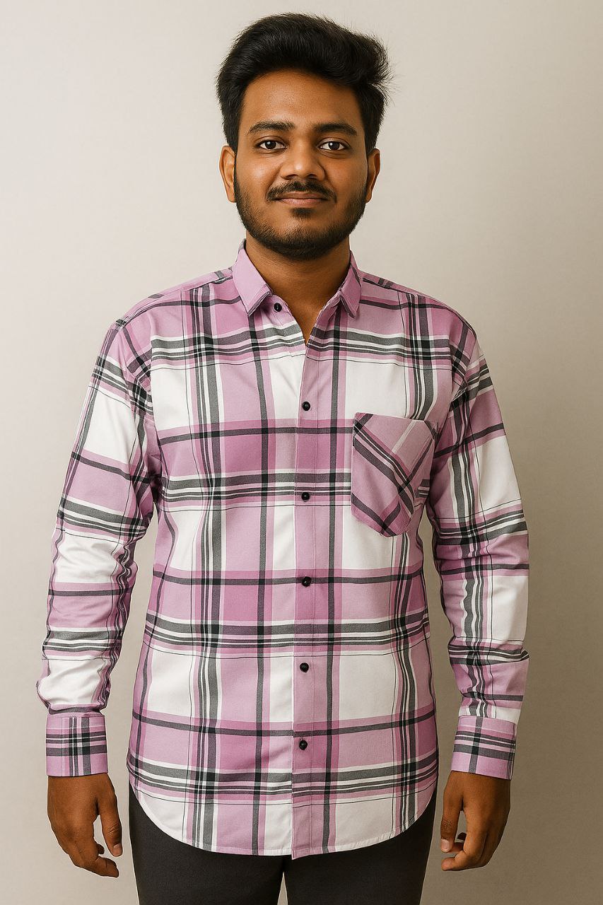 Premium Men's Wrinkle-Resistant Regular Fit Cotton Formal Shirt