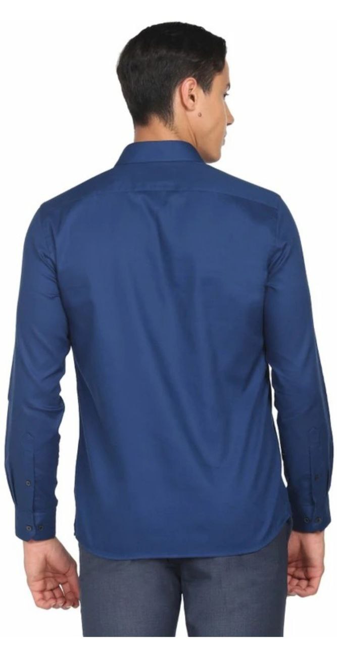 Premium Dark Blue Button-Down Dress Shirt for Men – High-Quality Cotton Formal Shirt, Perfect for Business Meetings, Weddings, and Special Occasions