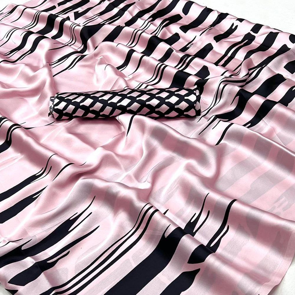 Premium Satin Silk Saree with Beautiful Digital Prints