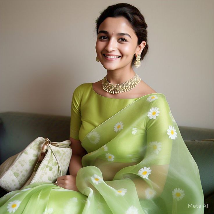 Satin Silk Georgette Saree with Digital Print – Party & Daily Wear K-D-Printerd-13